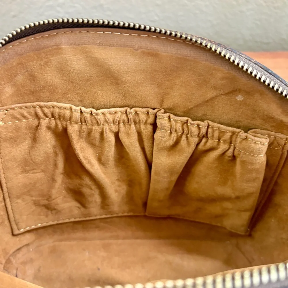 Patricia Nash Lavoria Brown Leather Top Zip Crossbody Bag - No Chain or Strap - Picture 7 of 16